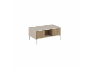 Drewniany stolik kawowy „VENTRO” – 100 x 42 x 60 cm – kamionka