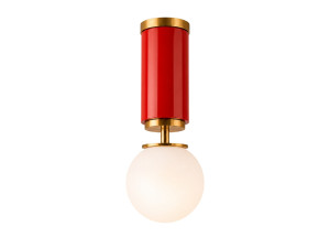 Metalowa lampa sufitowa „Moira” – 15 x 15 x 38 cm – czerwona
