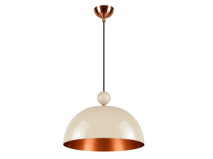 Metalowa lampa wisząca „Bubble” – 40 x 40 cm – beżowa