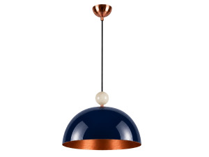 Metalowa lampa wisząca „Bubble” – 40 x 40 cm – granatowa