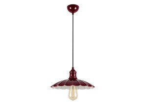 Metalowa lampa wisząca „Volan” – 25 x 25 cm – kolor bordowy