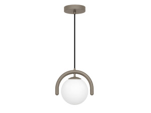 Metalowa lampa wisząca „GEDIK-20441” – 20 x 20 cm – szara