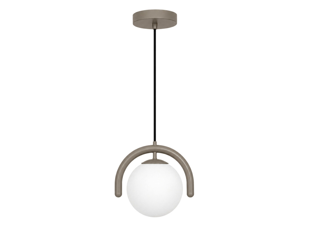 Metalowa lampa wisząca „GEDIK-20441” – 20 x 20 cm – szara