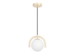 Metalowa lampa wisząca „GEDIK-20441” – 20 x 20 cm – beżowa