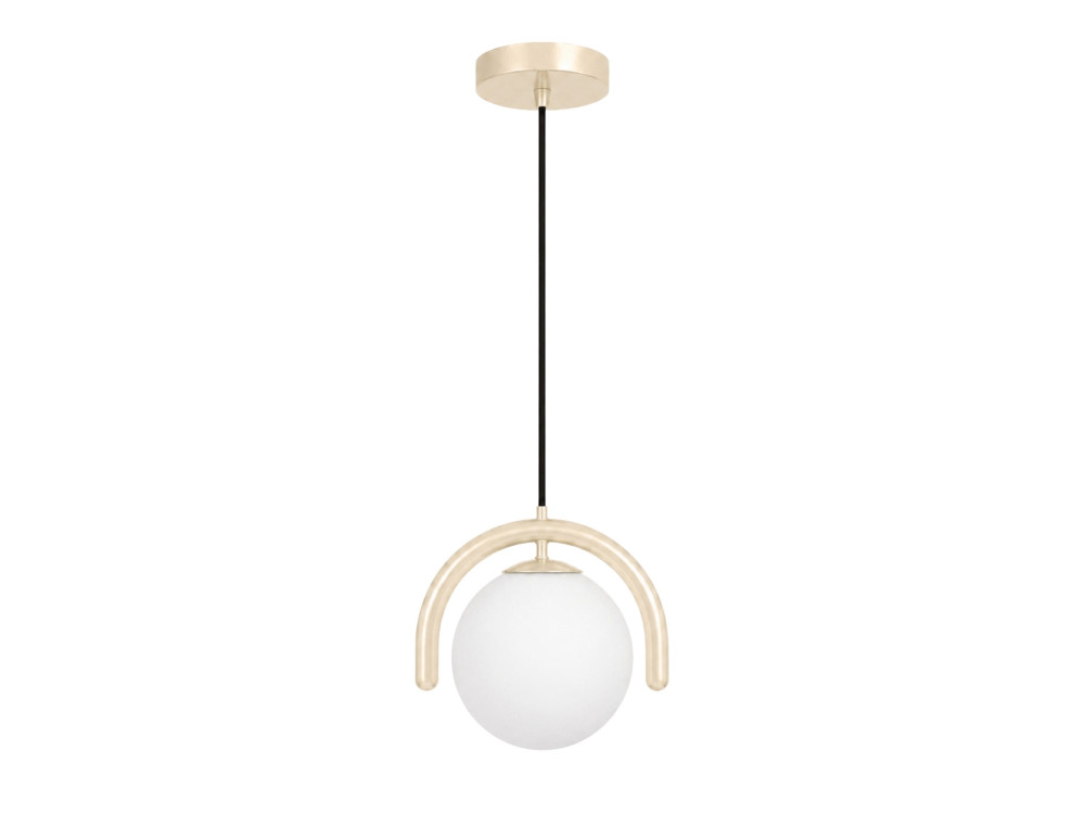 Metalowa lampa wisząca „GEDIK-20441” – 20 x 20 cm – beżowa