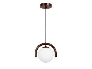 Metalowa lampa wisząca „GEDIK-20441” – 20 x 20 cm – brązowa