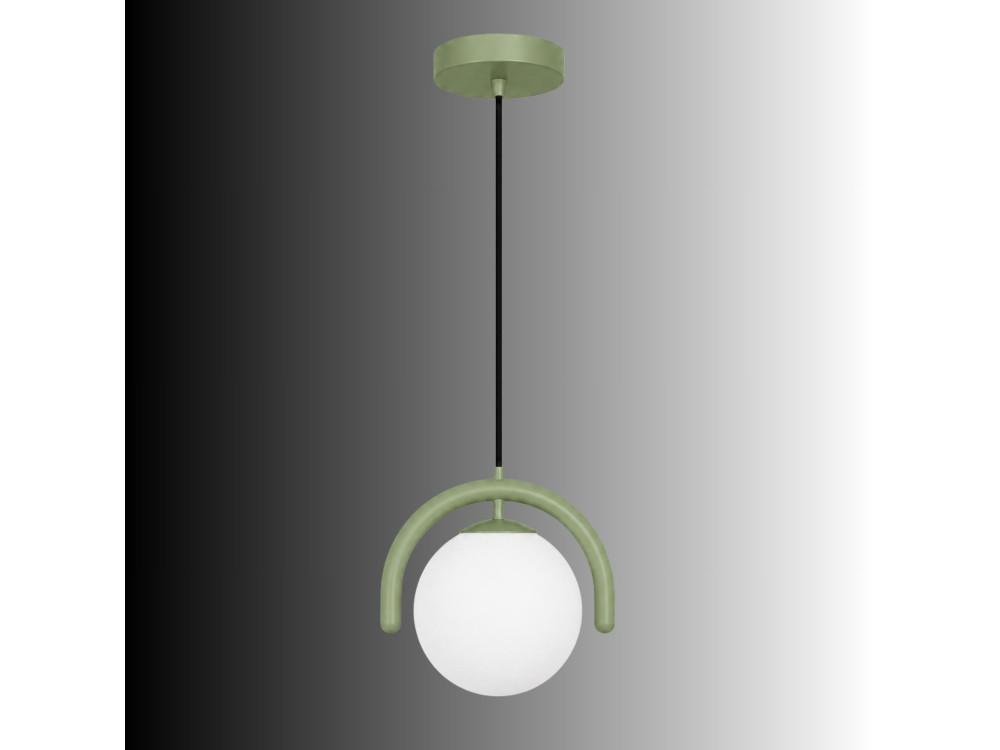 Metalowa lampa wisząca „GEDIK-20441” – 20 x 20 cm – kolor miętowy