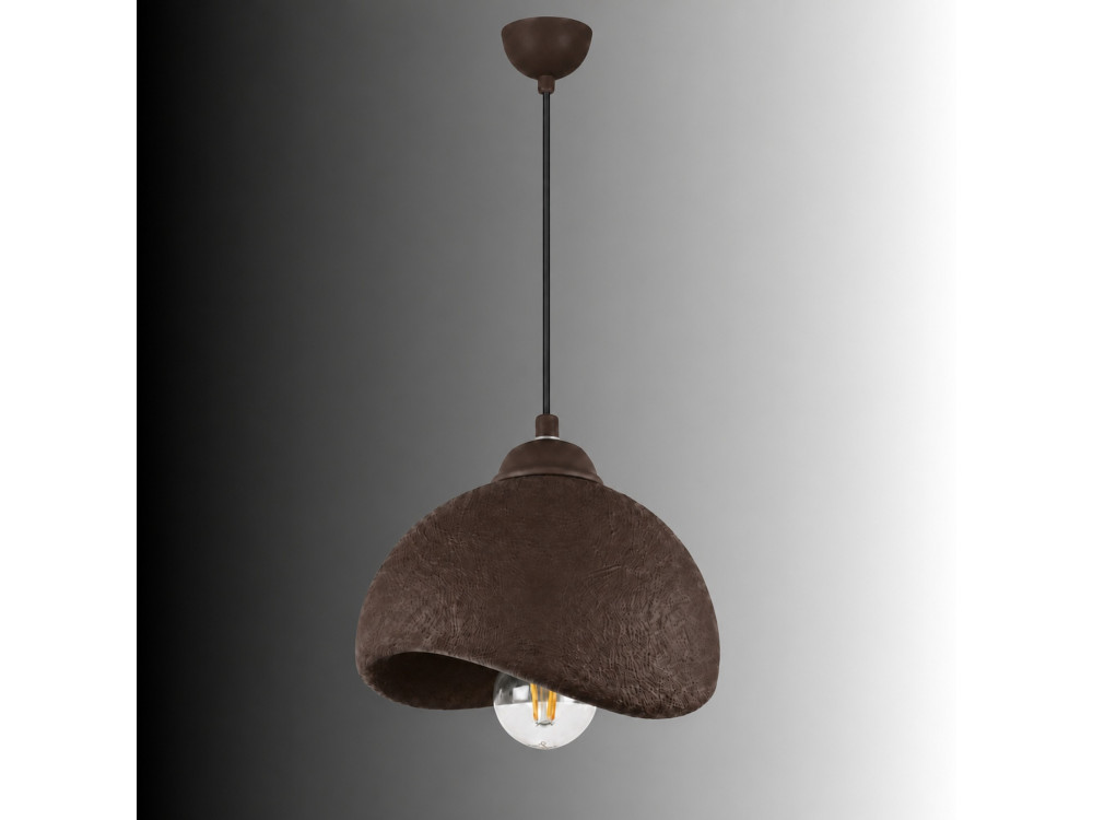 Metalowa lampa wisząca „Vegas” – 21 x 20 cm – brązowa