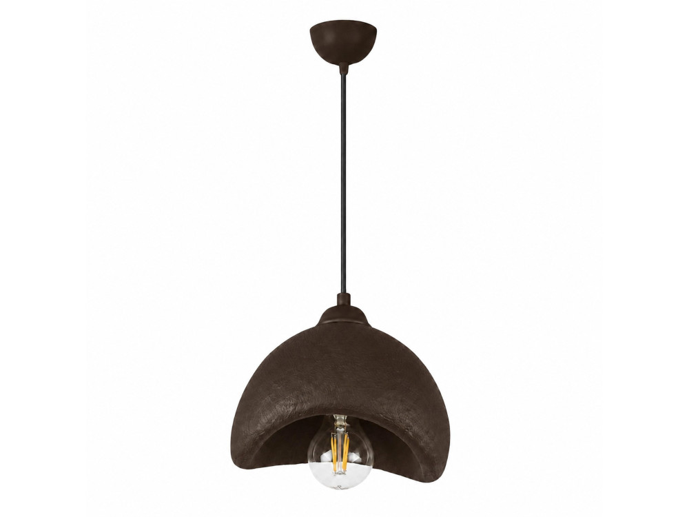 Metalowa lampa wisząca „Vegas” – 21 x 20 cm – brązowa