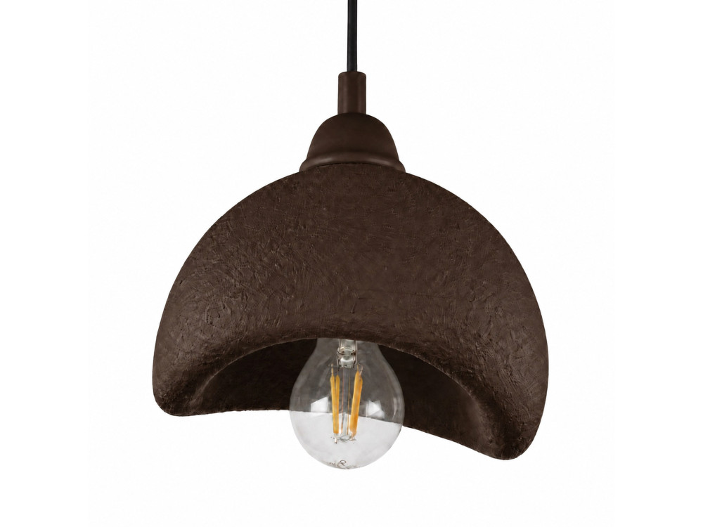 Metalowa lampa wisząca „Vegas” – 21 x 20 cm – brązowa