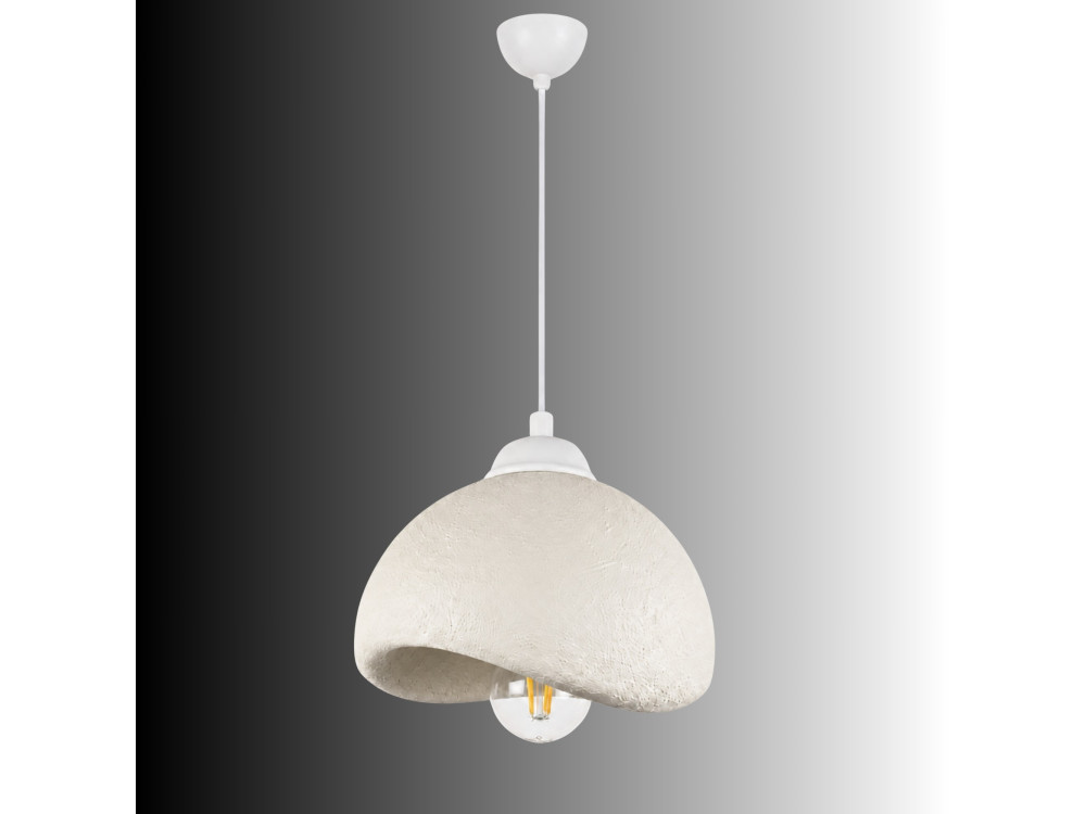 Metalowa lampa wisząca „Vegas” – 21 x 20 cm – biała