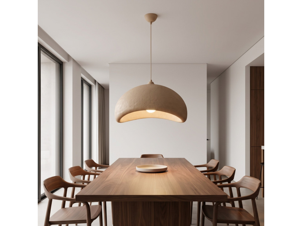Metalowa lampa wisząca „Vegas” – 64 x 51 cm – beżowa