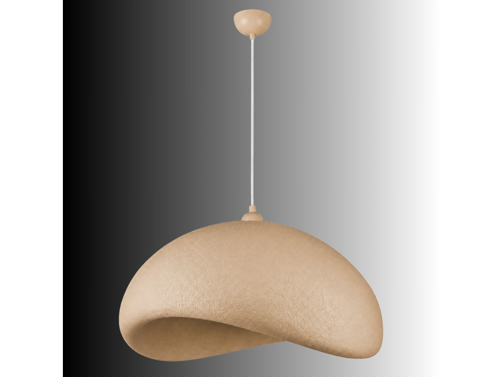 Metalowa lampa wisząca „Vegas” – 64 x 51 cm – beżowa