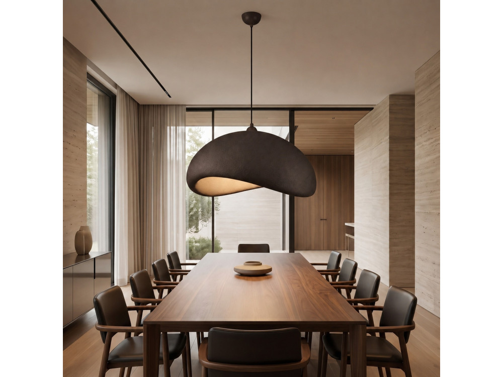 Metalowa lampa wisząca „Vegas” – 64 x 51 cm – brązowa