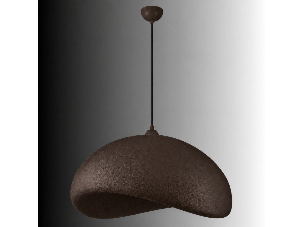 Metalowa lampa wisząca „Vegas” – 64 x 51 cm – brązowa