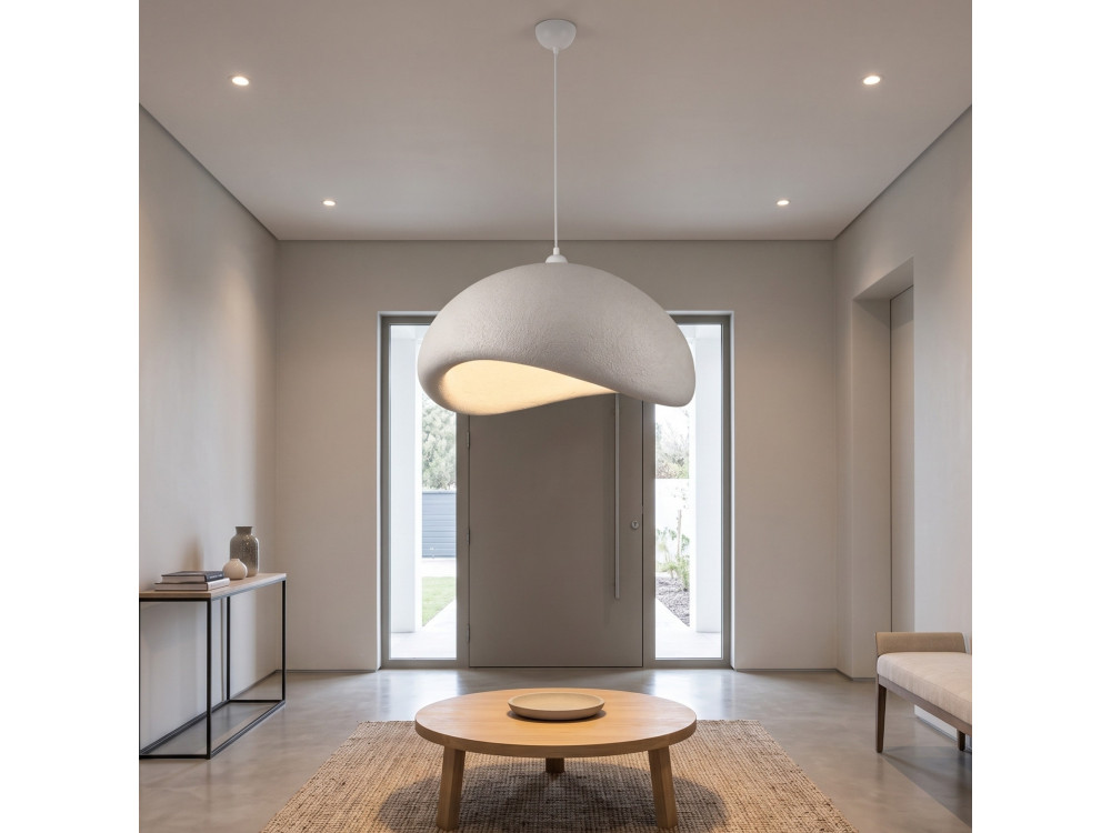 Metalowa lampa wisząca „Vegas” – 64 x 51 cm – biała