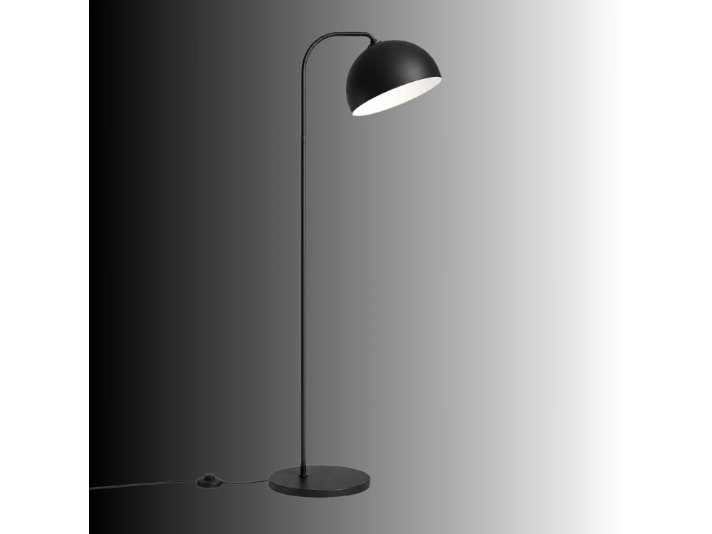 Metalowa lampa podłogowa „Yaka” – 51 x 51 cm – czarna