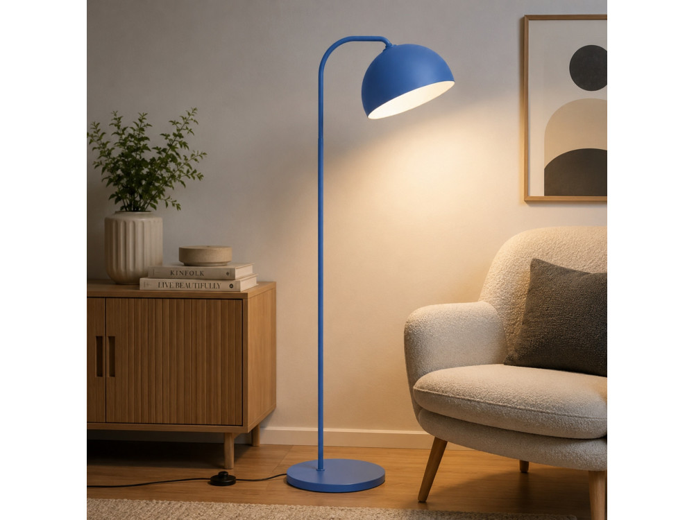 Metalowa lampa podłogowa „Yaka” – 51 x 51 cm – niebieska