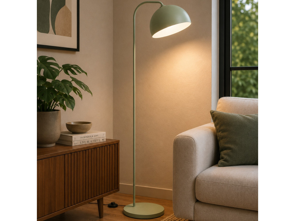 Metalowa lampa podłogowa „Yaka” – 51 x 51 cm – kolor miętowy