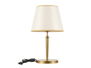 Metalowa lampa stołowa „Milano” – 31 x 31 cm – beżowa