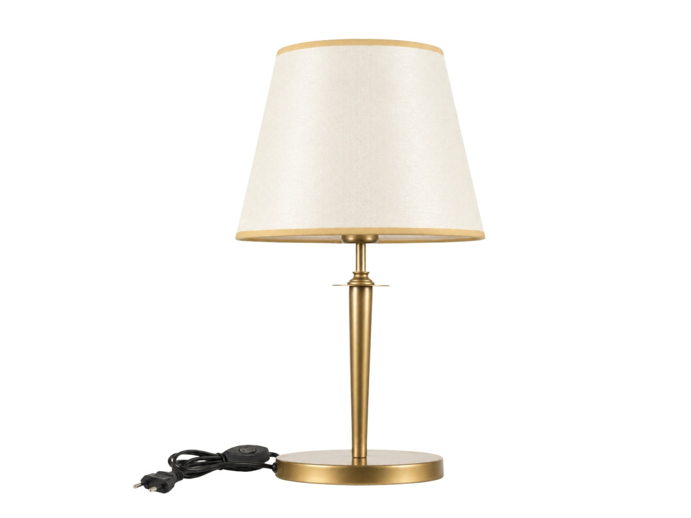 Metalowa lampa stołowa „Milano” – 31 x 31 cm – beżowa