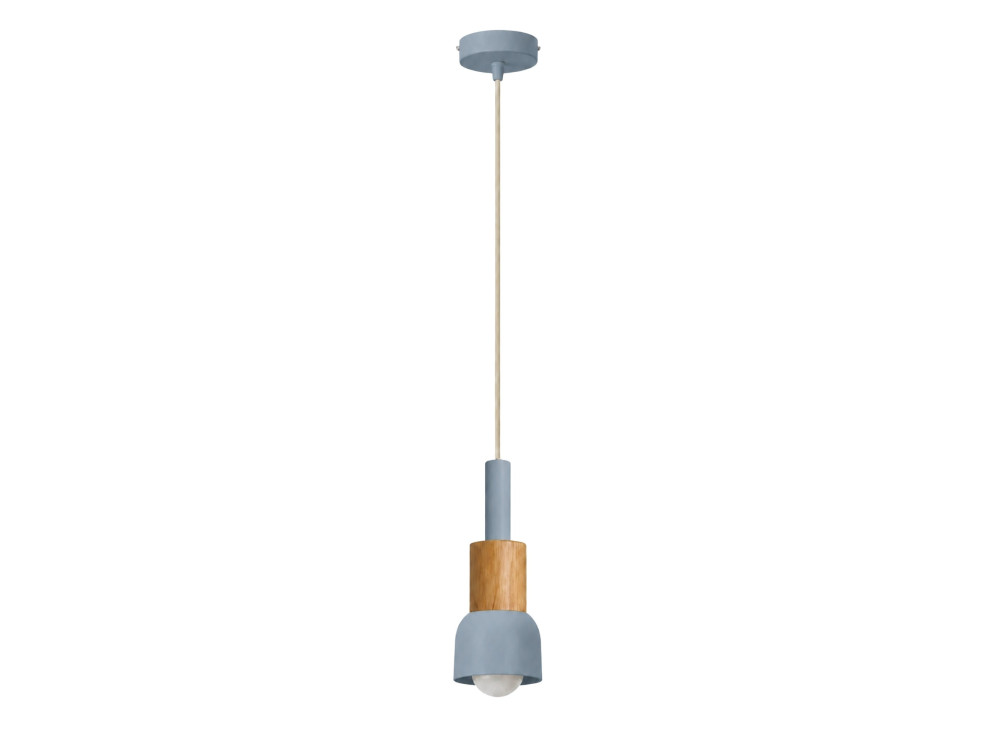 Metalowa lampa wisząca „Elwood” – 10 x 25 cm – niebieska