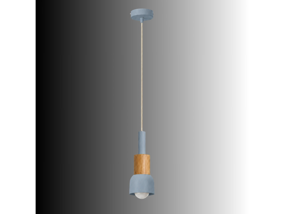 Metalowa lampa wisząca „Elwood” – 10 x 25 cm – niebieska