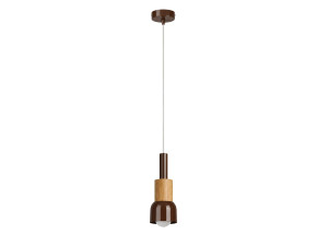Metalowa lampa wisząca „Elwood” – 10 x 25 cm – brązowa