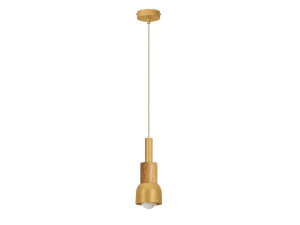 Metalowa lampa wisząca „Elwood” – 10 x 25 cm – żółta