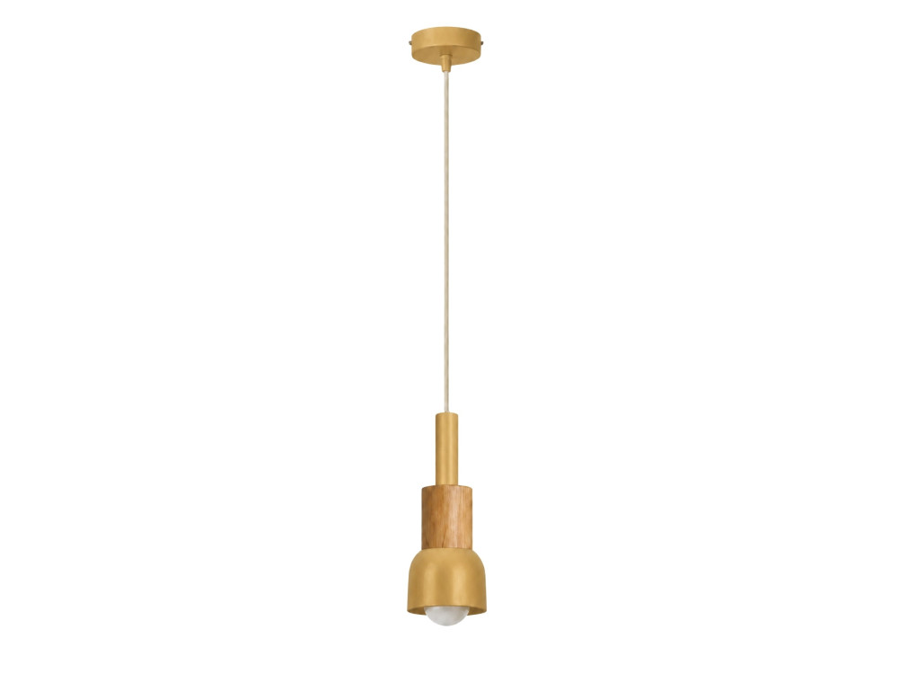 Metalowa lampa wisząca „Elwood” – 10 x 25 cm – żółta