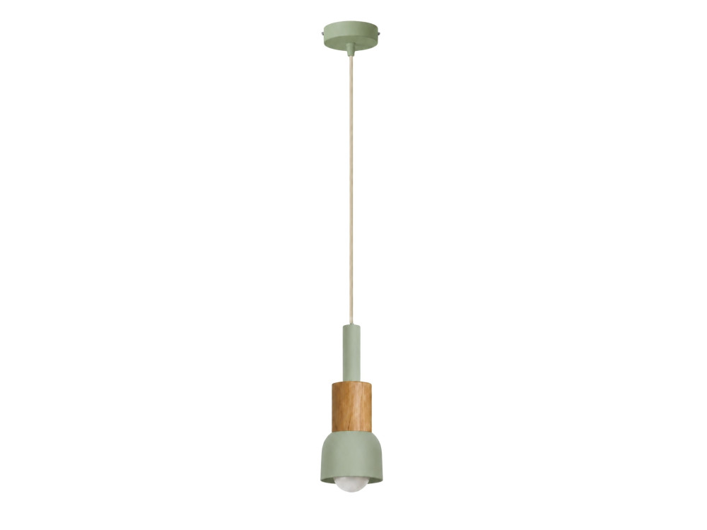 Metalowa lampa wisząca „Elwood” – 10 x 25 cm – zielona