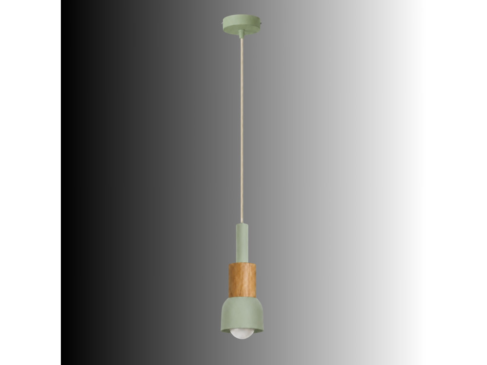 Metalowa lampa wisząca „Elwood” – 10 x 25 cm – zielona