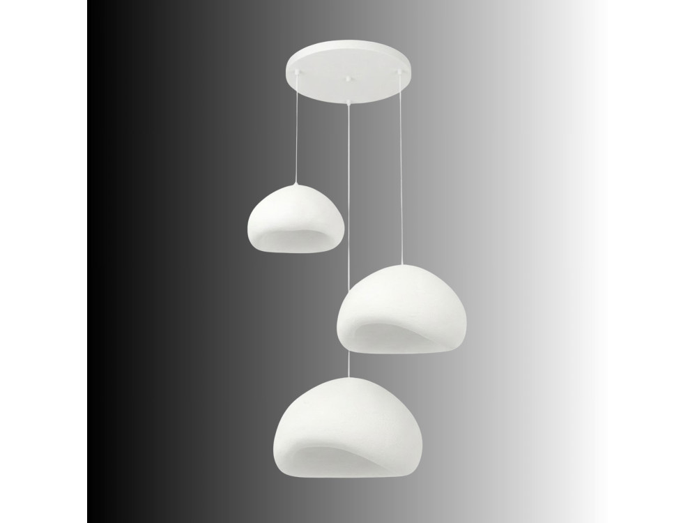 Metalowy żyrandol „Loval” – regulowana wysokość 50–115 cm – biały