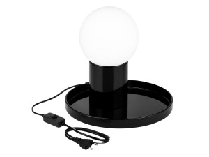 Metalowa lampa stołowa „Tray” – 20 x 20 x 17 cm – czarna