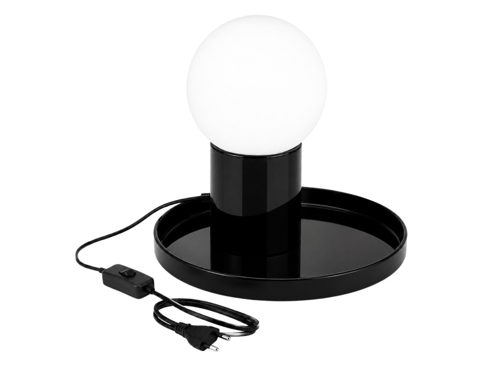 Metalowa lampa stołowa „Tray” – 20 x 20 x 17 cm – czarna
