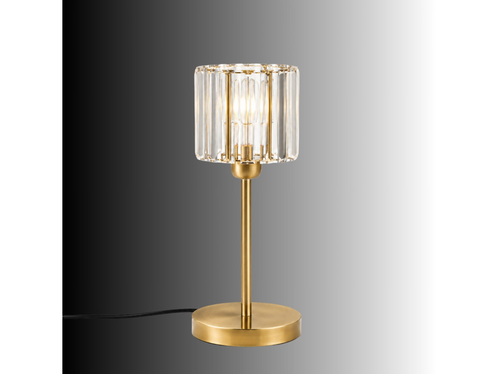 Metalowa lampa stołowa „Yakops” – 17 x 17 x 50 cm – żółta