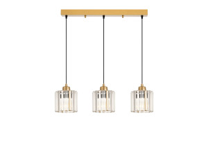 Metalowy żyrandol „Yakops” – 65 x 13 x 105 cm – żółty