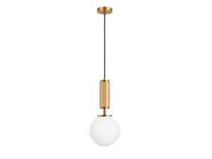 Metalowa lampa wisząca „Moira” – 15 x 15 x 120 cm – żółta