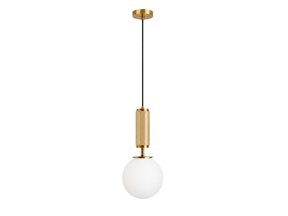 Metalowa lampa wisząca „Moira” – 15 x 15 x 120 cm – żółta