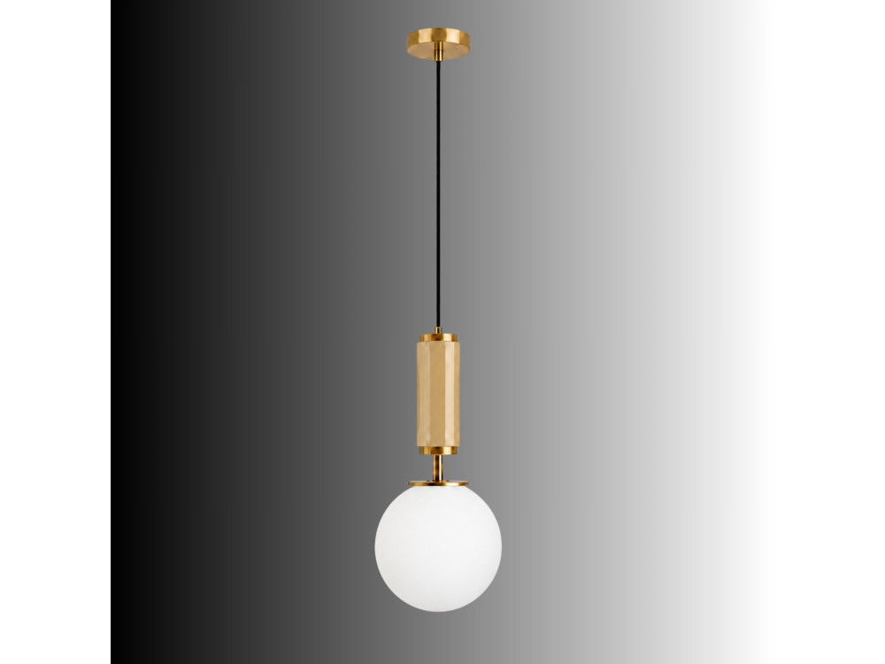 Metalowa lampa wisząca „Moira” – 15 x 15 x 120 cm – żółta