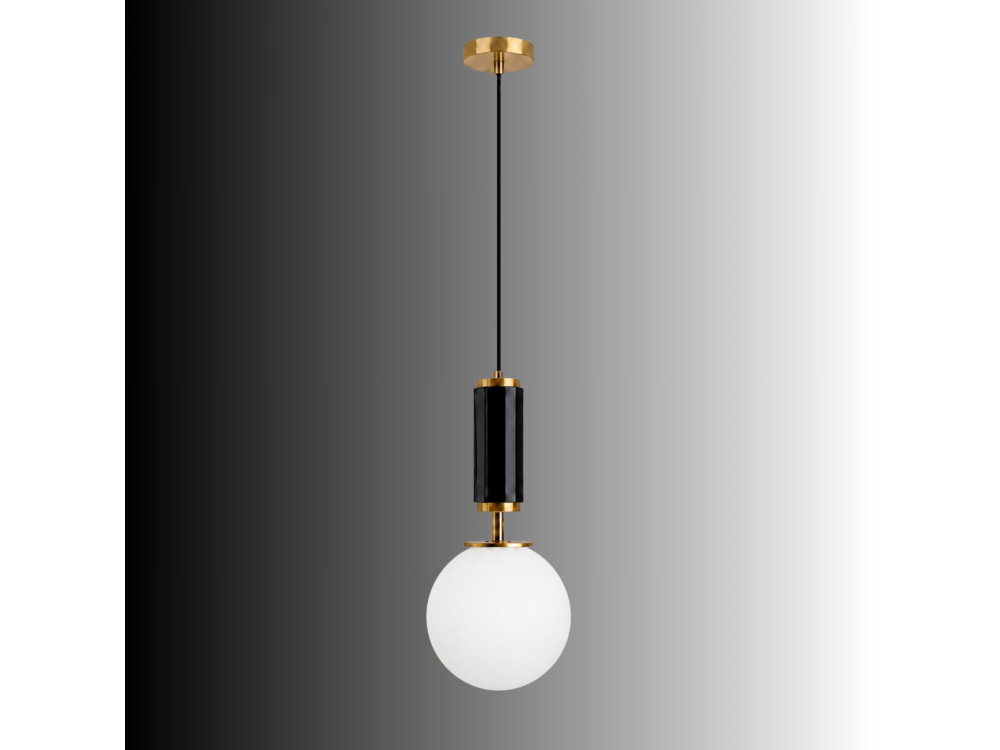 Metalowa lampa wisząca „Moira” – 15 x 15 x 120 cm – czarna