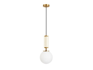 Metalowa lampa wisząca „Moira” – 15 x 15 x 120 cm – beżowa