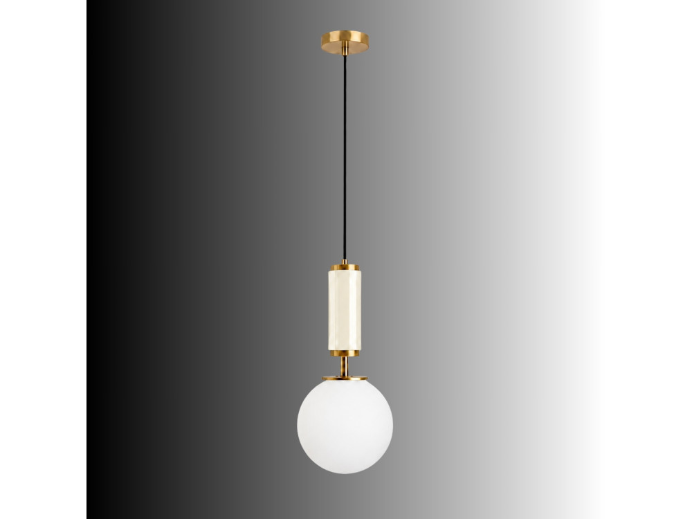 Metalowa lampa wisząca „Moira” – 15 x 15 x 120 cm – beżowa
