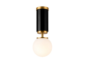Metalowa lampa sufitowa „Moira” – 15 x 15 x 38 cm – czarna