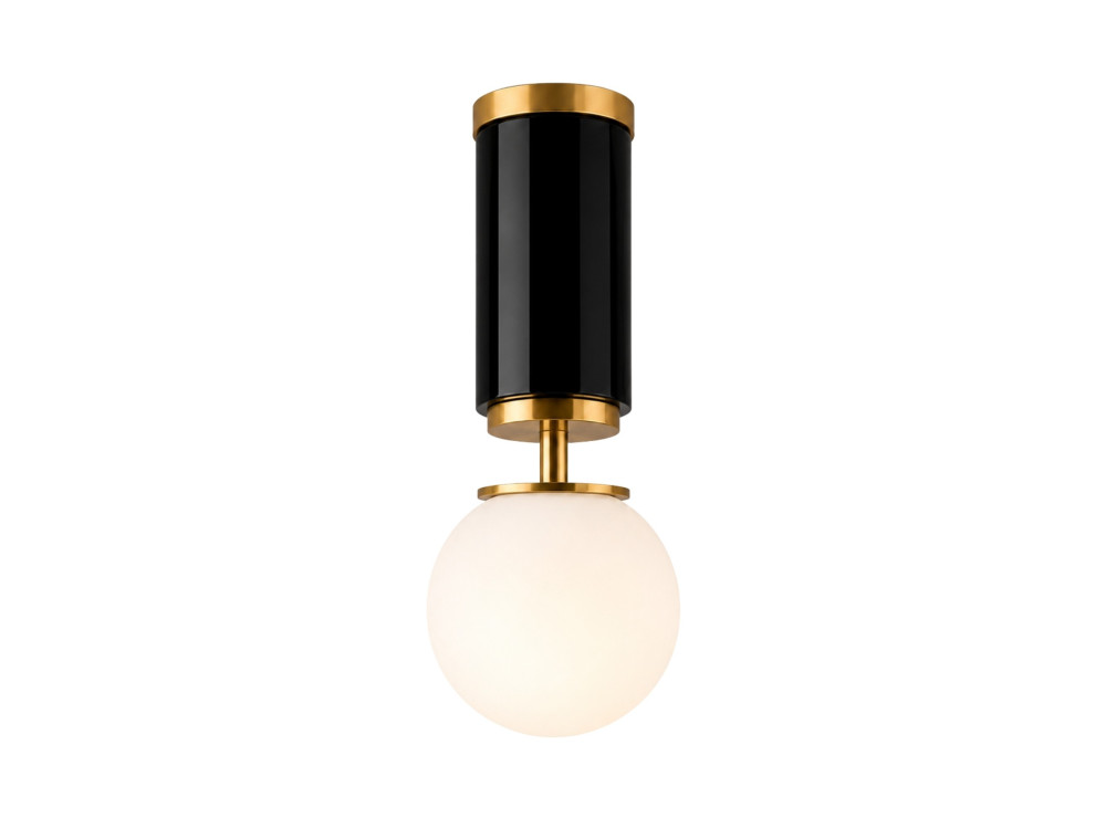 Metalowa lampa sufitowa „Moira” – 15 x 15 x 38 cm – czarna