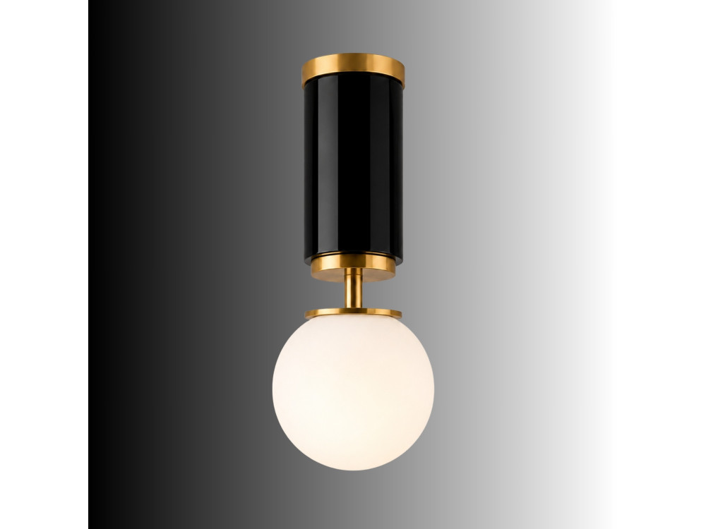 Metalowa lampa sufitowa „Moira” – 15 x 15 x 38 cm – czarna