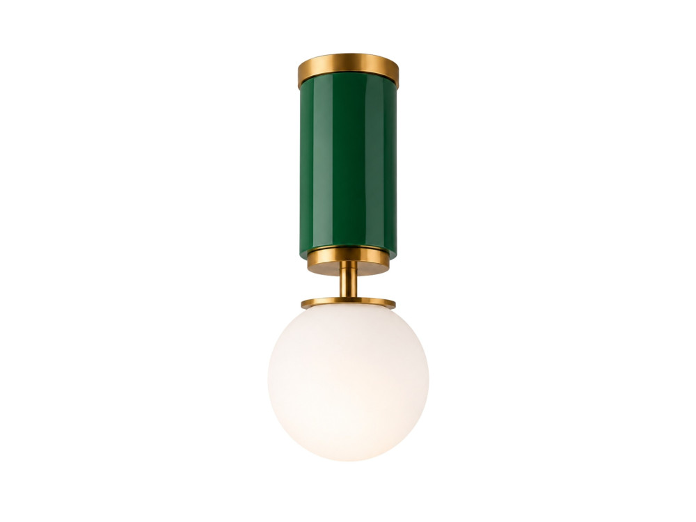 Metalowa lampa sufitowa „Moira” – 15 x 15 x 38 cm – zielona
