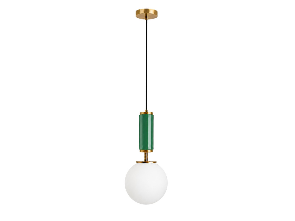 Metalowa lampa wisząca „Moira” – 15 x 15 x 120 cm – zielona