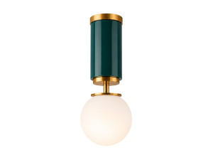Metalowa lampa sufitowa „Moira” – 15 x 15 x 38 cm – zielona