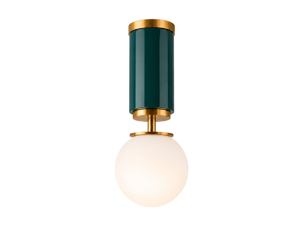 Metalowa lampa sufitowa „Moira” – 15 x 15 x 38 cm – zielona